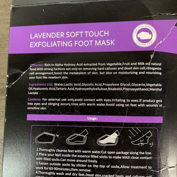 2 Pairs Exfoliating Peel Off Foot Mask Remove Hard Dead Skin Callus Soft Feet - Picture 6 of 9